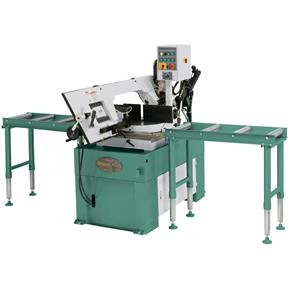 8" x 13" Heavy-Duty Metal-Cutting Bandsaw with Roller Tables