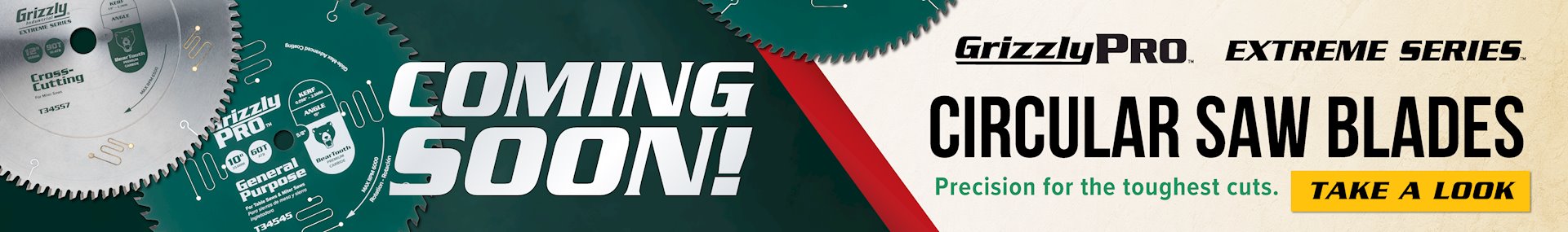Banner for Coming Soon - Circular Band Saws