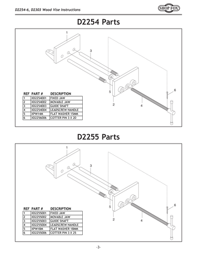 Part Diagram for D2254