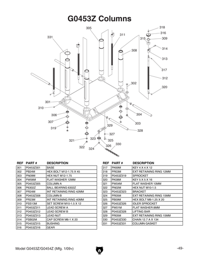 Part Diagram for G0453P
