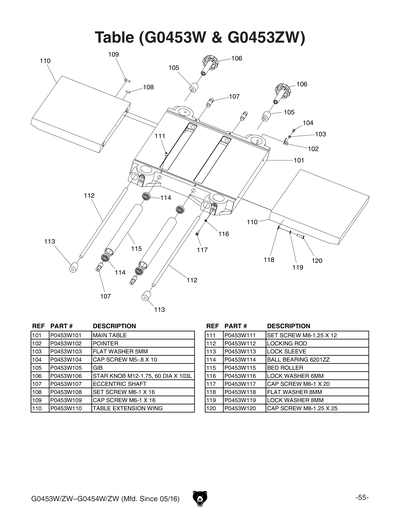 Part Diagram for G0453ZW
