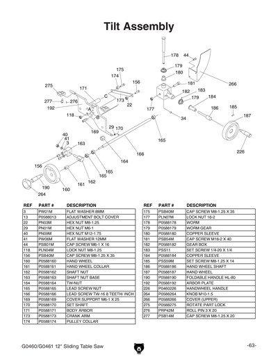 Part Diagram for G0460