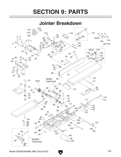 Part Diagram for G0490X