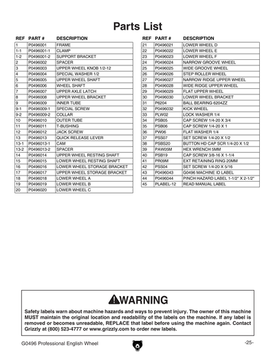 Part Diagram for G0496
