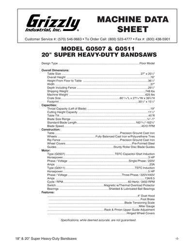 Part Diagram for G0506
