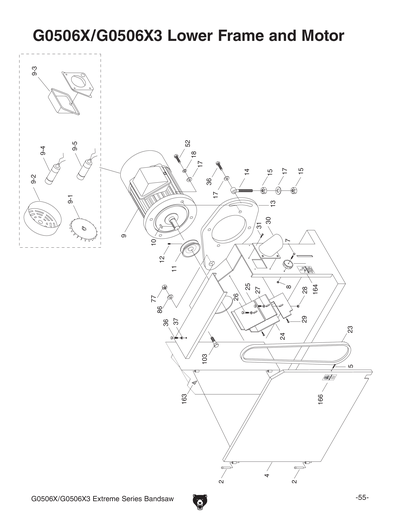 Part Diagram for G0506X