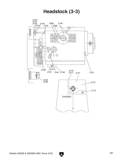 Part Diagram for G0509G