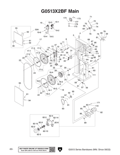 Part Diagram for G0513A40