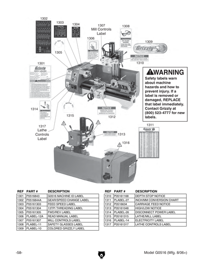 Part Diagram for G0516