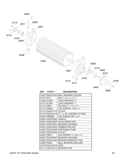 Part Diagram for G0527