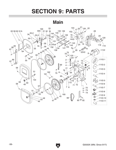 Part Diagram for G0555X