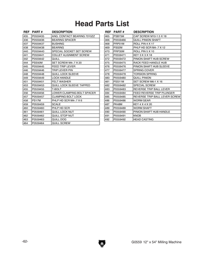 Part Diagram for G0559