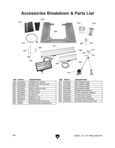 Part Diagram for G0559