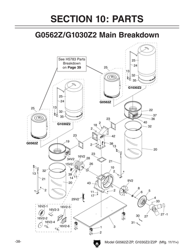 Part Diagram for G0562Z