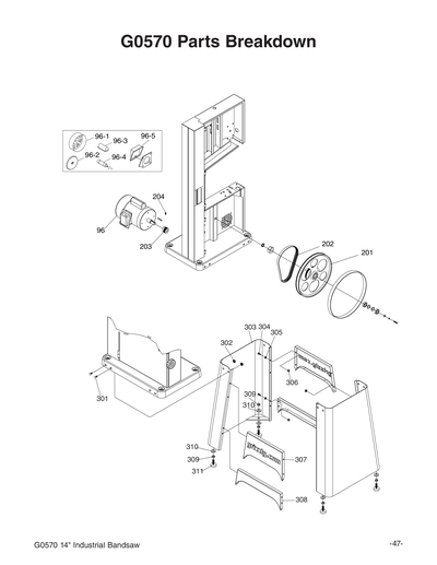 Parts for G0570 14