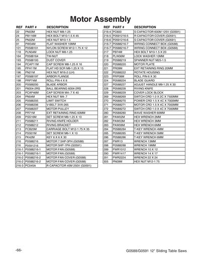 Part Diagram for G0591