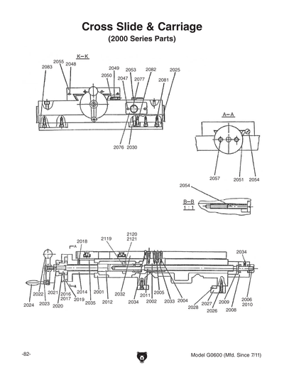 Part Diagram for G0600