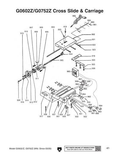 Part Diagram for G0602Z