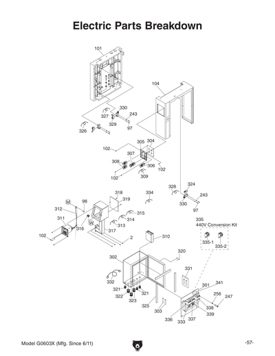 Part Diagram for G0603X