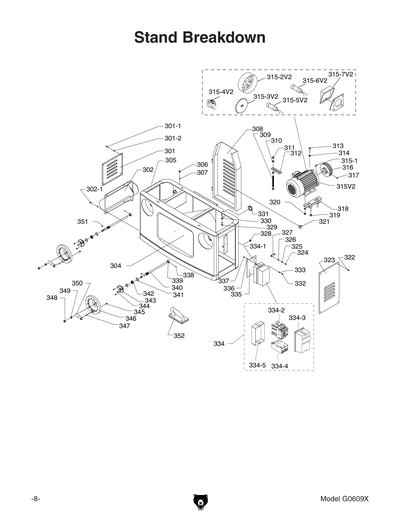 Part Diagram for G0609X