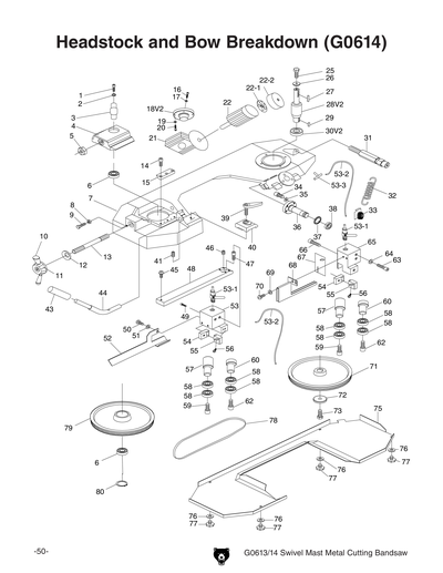 Parts for G0613 7