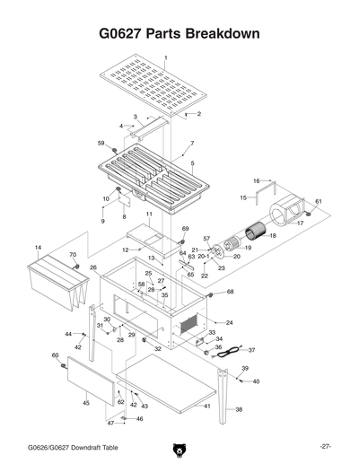 Part Diagram for G0627