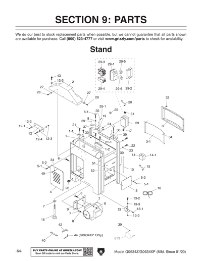 Part Diagram for G0634XP