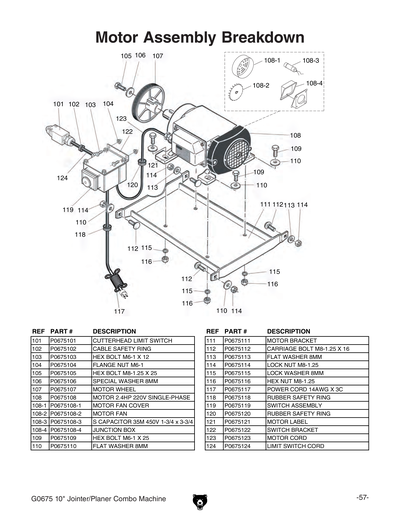 Part Diagram for G0675