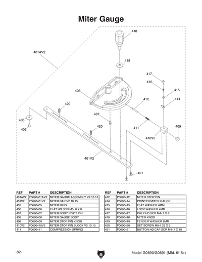 Part Diagram for G0690
