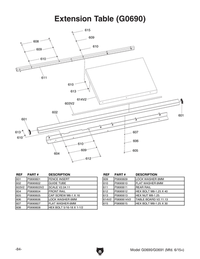 Part Diagram for G0690