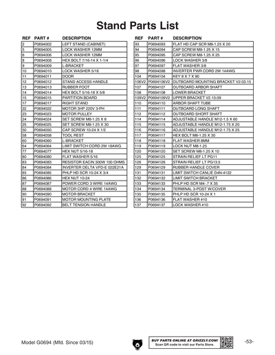 Part Diagram for G0694