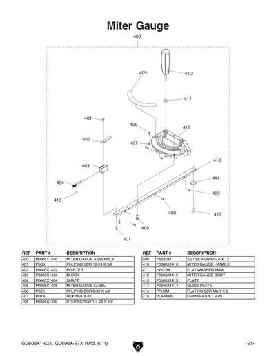 Part Diagram for G0697X