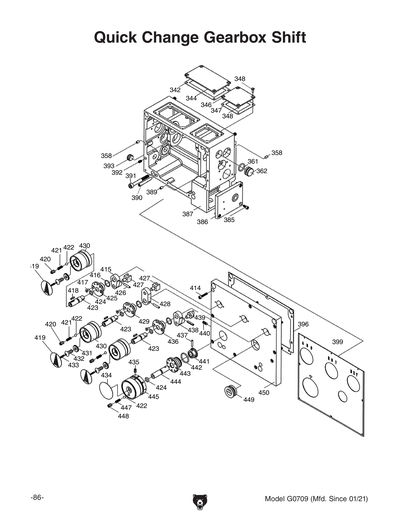 Part Diagram for G0709