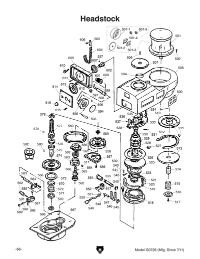 Part Diagram for G0726