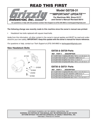 Part Diagram for G0729