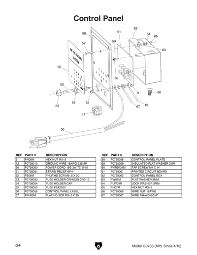 Part Diagram for G0738