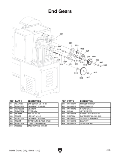 Part Diagram for G0740