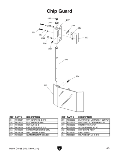 Part Diagram for G0758