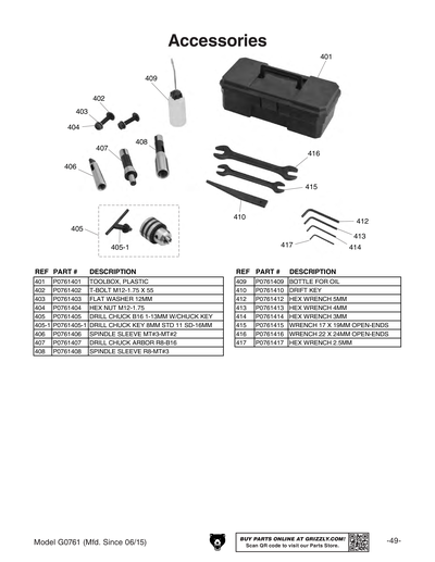 ミルページ Milwaukee Electric - 1/2 - 20 KEYED CHUCK - Miter Saw Accessories