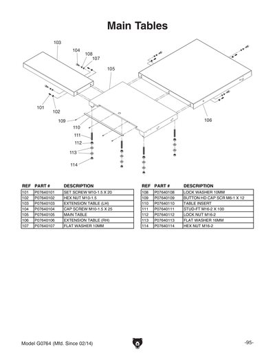 Part Diagram for G0764