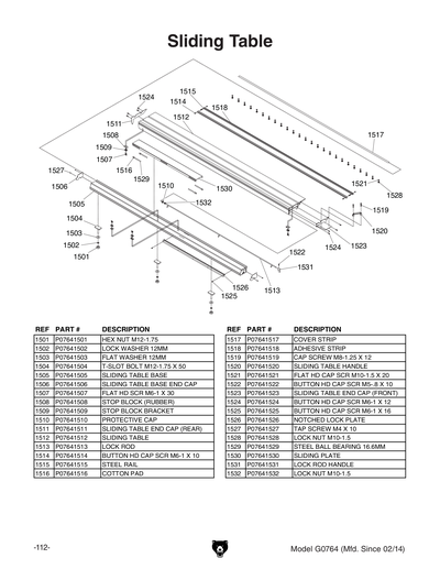 Part Diagram for G0764