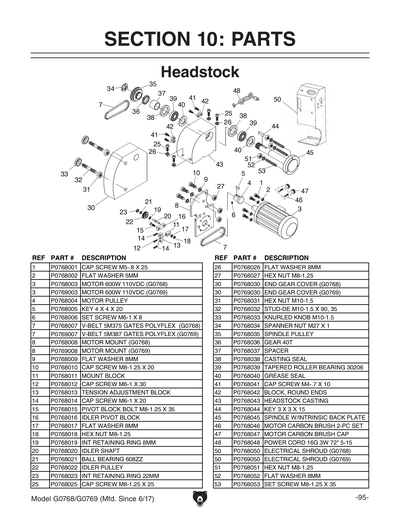 Part Diagram for G0768