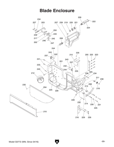 Part Diagram for G0772