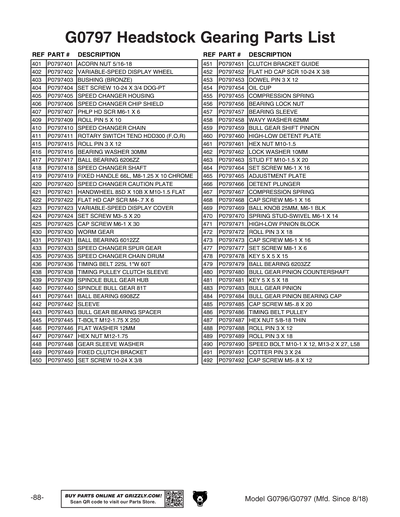 Part Diagram for G0797