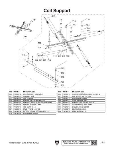 Part Diagram for G0854