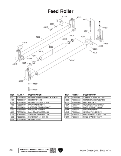 Part Diagram for G0866