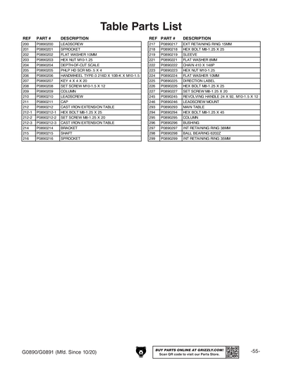 Part Diagram for G0891