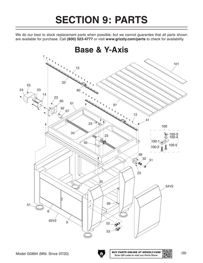 Parts for G0894 24