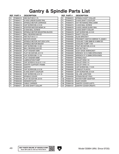 Part Diagram for G0894