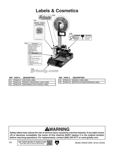 Part Diagram for G0923